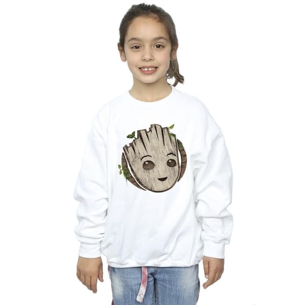 Marvel Girls I Am Groot Wooden Head Sweatshirt