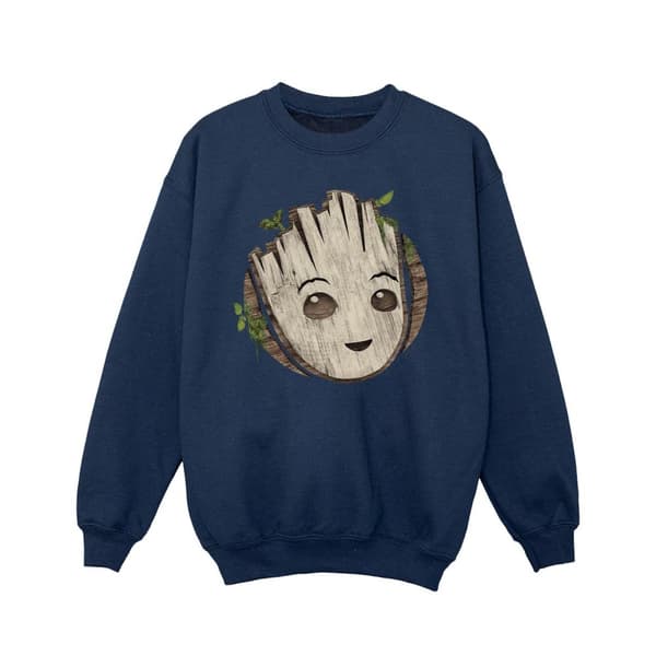 Marvel Girls I Am Groot Wooden Head Sweatshirt