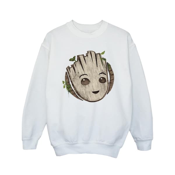 Marvel Girls I Am Groot Wooden Head Sweatshirt