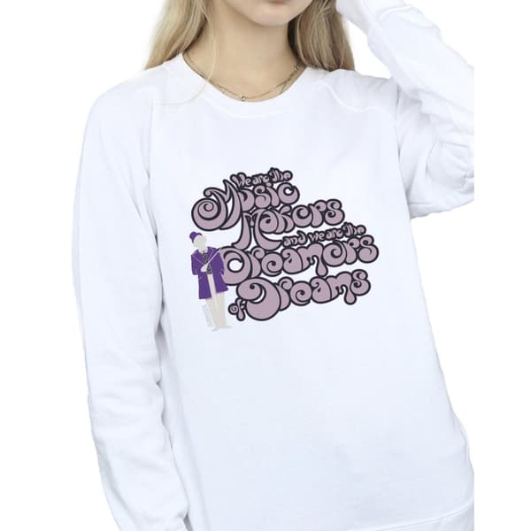 Willy Wonka Sweatshirt med text från Dreamers för kvinnor/damer