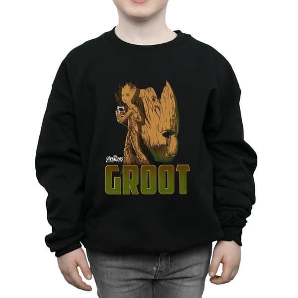 Marvel Boys Avengers Infinity War Groot Character Sweatshirt