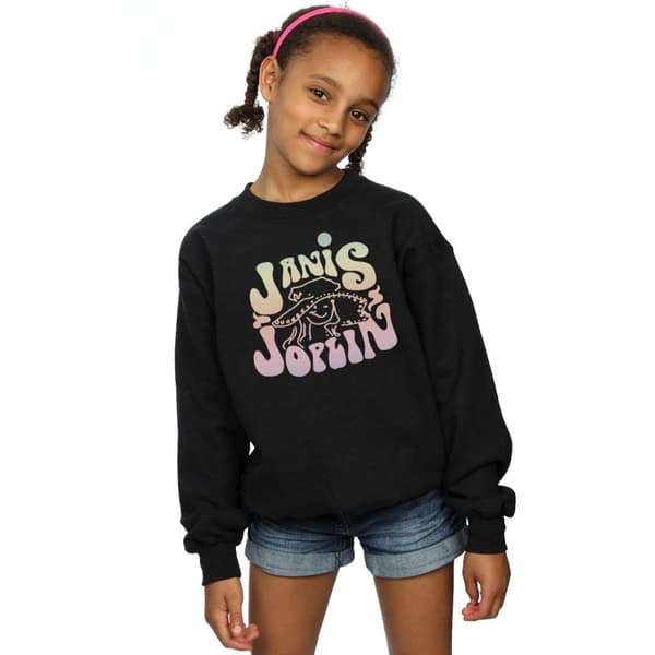 Janis Joplin Girls Pastel Logo Sweatshirt