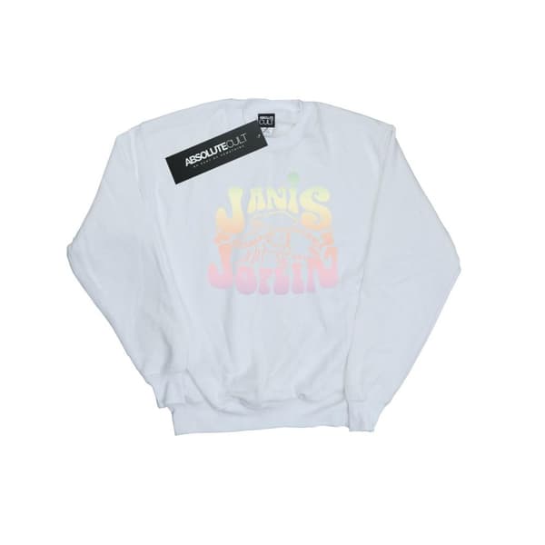 Janis Joplin Girls Pastel Logo Sweatshirt White 12-13 Years