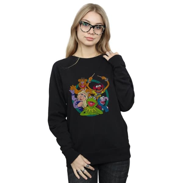 Disney Womens/Ladies The Muppets Group Circle Sweatshirt