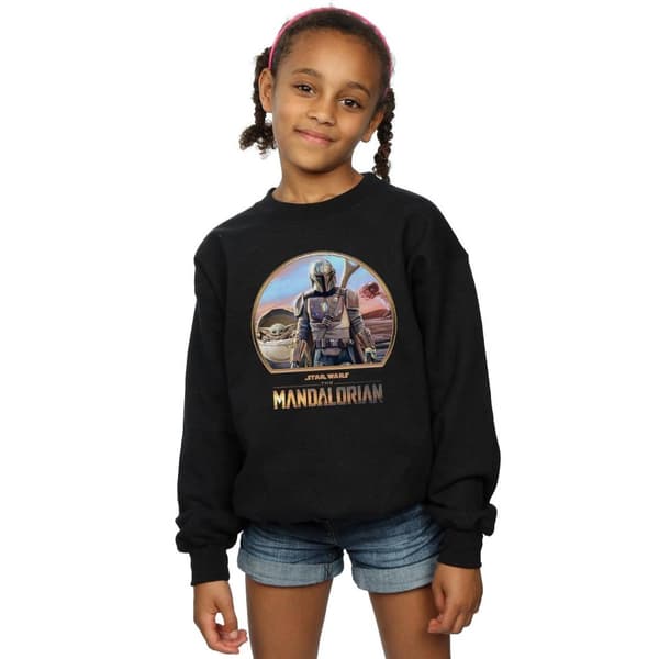 Star Wars Mandalorian Mando And The Child - Sweatshirt för flickor