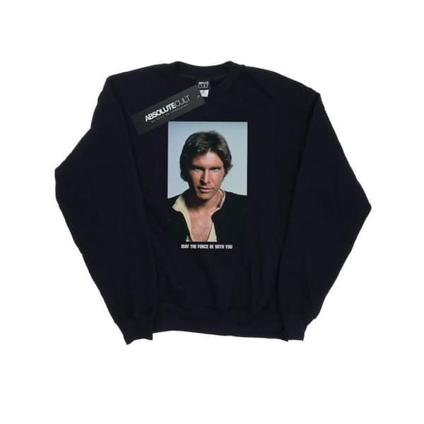Star Wars Womens/Ladies Han Solo May The Force Sweatshirt Black XL