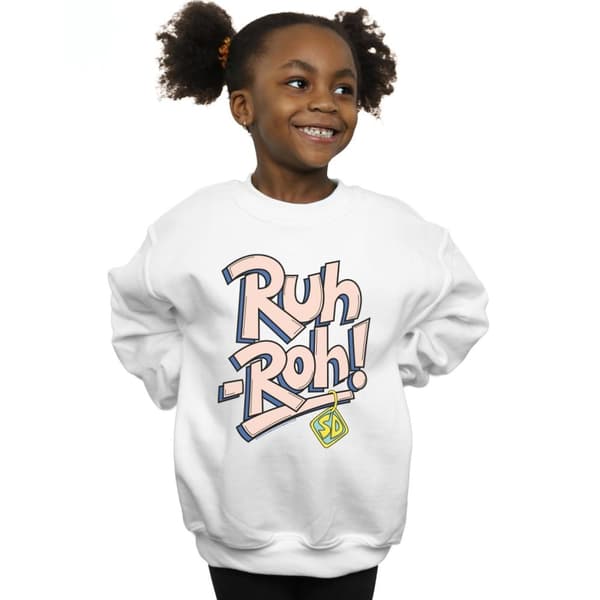 Scooby Doo Girls Ruh-Roh Dog Tag Sweatshirt