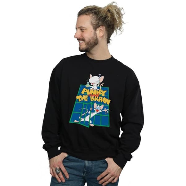 Animaniacs Mens Pinky And The Brain Laboratory Sweatshirt