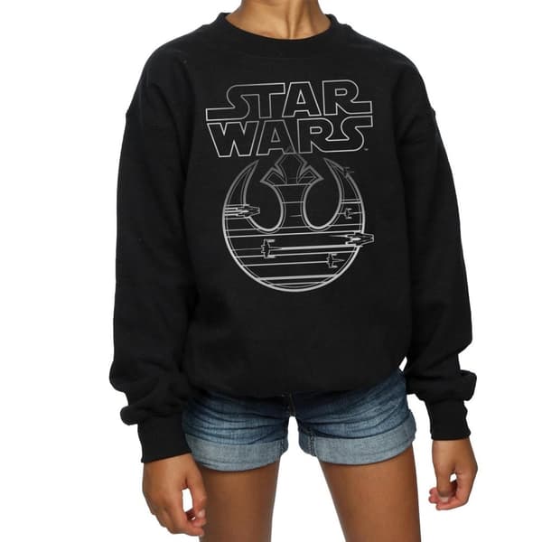 Star Wars Girls The Last Jedi Resistance Logo Metallic Sweatshirt