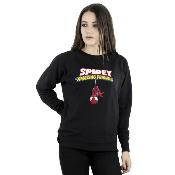 Marvel Womens/Ladies Spider-Man Hanging Upside Down Sweatshirt