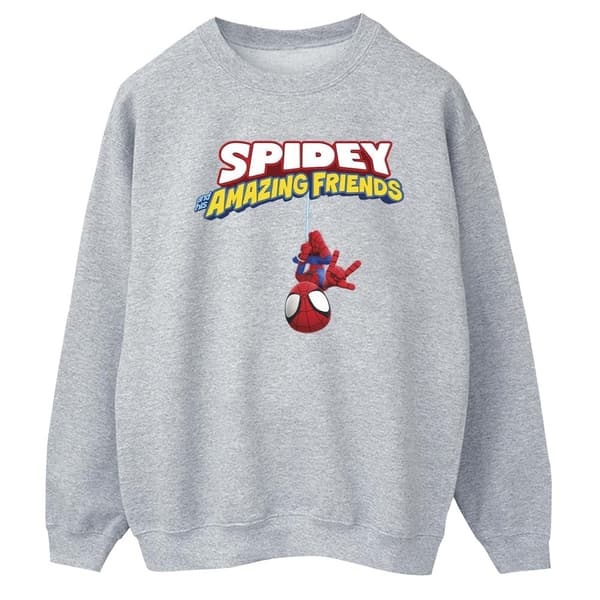 Marvel Womens/Ladies Spider-Man Hanging Upside Down Sweatshirt
