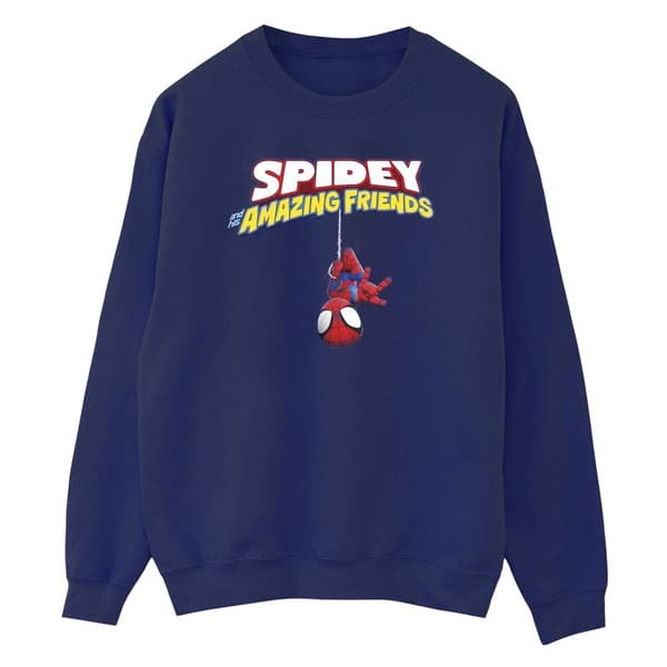 Marvel Womens/Ladies Spider-Man Hanging Upside Down Sweatshirt