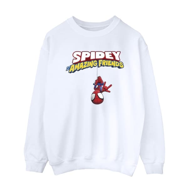 Marvel Womens/Ladies Spider-Man Hanging Upside Down Sweatshirt