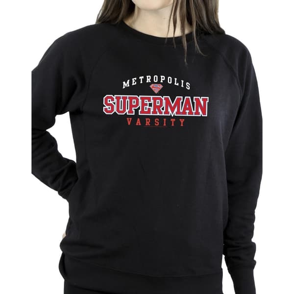 DC Comics Womens/Ladies Superman Metropolis Varsity Sweatshirt
