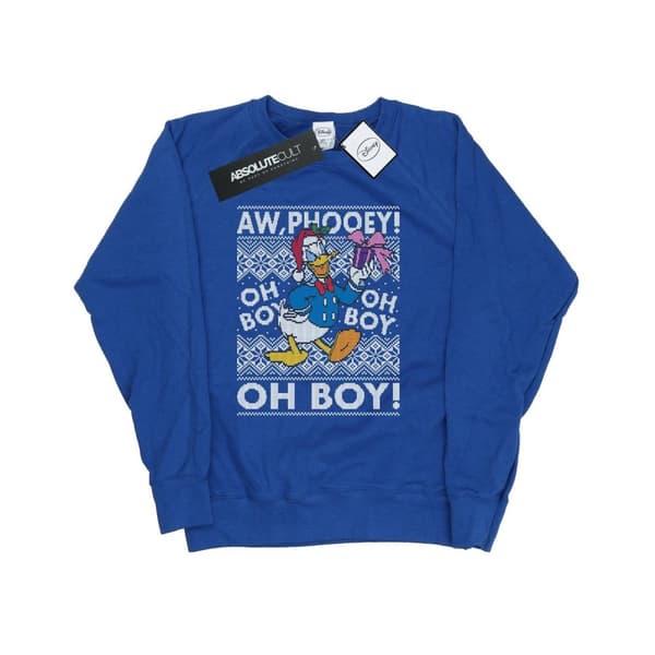 Disney Womens/Ladies Donald Duck Christmas Fair Isle Sweatshirt
