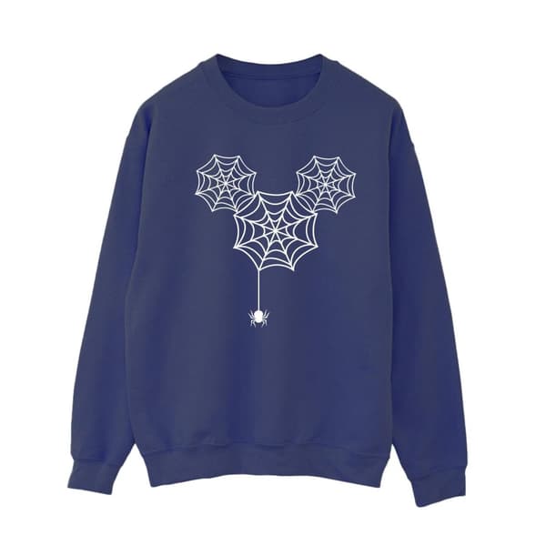 Disney Dam/Tjej Musse Pigg Spindelväv Huvud Sweatshirt Navy Blue XL