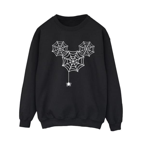 Disney Dam/Tjej Musse Pigg Spindelväv Huvud Sweatshirt