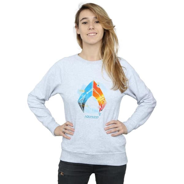 DC Comics Womens/Ladies Aquaman Tropical Logo Sweatshirt