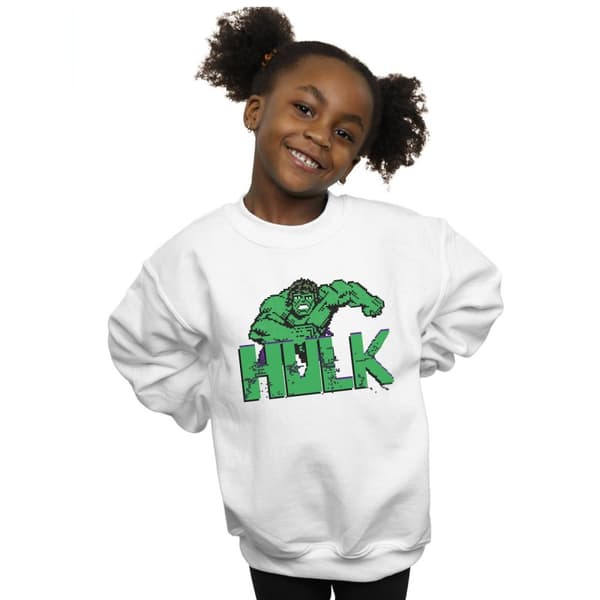 Marvel Girls Hulk Pixelated Sweatshirt
