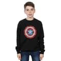 Miniatyrbillede 2 af 3: Marvel Boys Captain America Pixelated Shield Sweatshirt