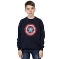 Miniatyrbillede 2 af 3: Marvel Boys Captain America Pixelated Shield Sweatshirt