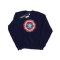Miniatyrbillede 1 af 3: Marvel Boys Captain America Pixelated Shield Sweatshirt