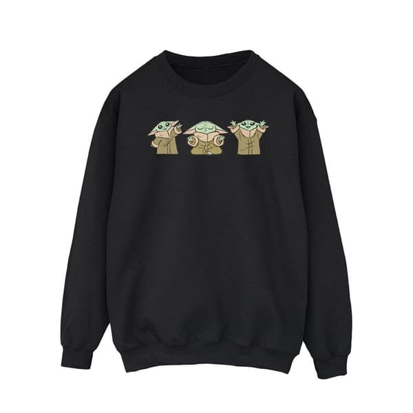 Star Wars Mens The Mandalorian Grogu Poses Sweatshirt
