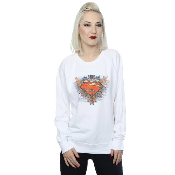 DC Comics Womens/Ladies Superman Wings Shield Sweatshirt