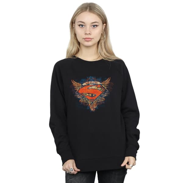 DC Comics Womens/Ladies Superman Wings Shield Sweatshirt