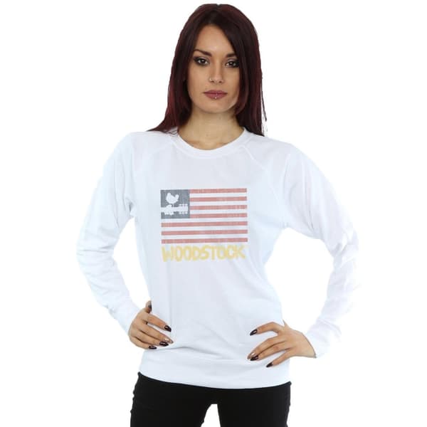 Woodstock Womens/Ladies Distressed Flag Sweatshirt