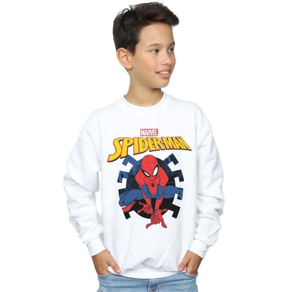 Marvel Boys Spider-Man Web Shooting Emblem Logo Sweatshirt