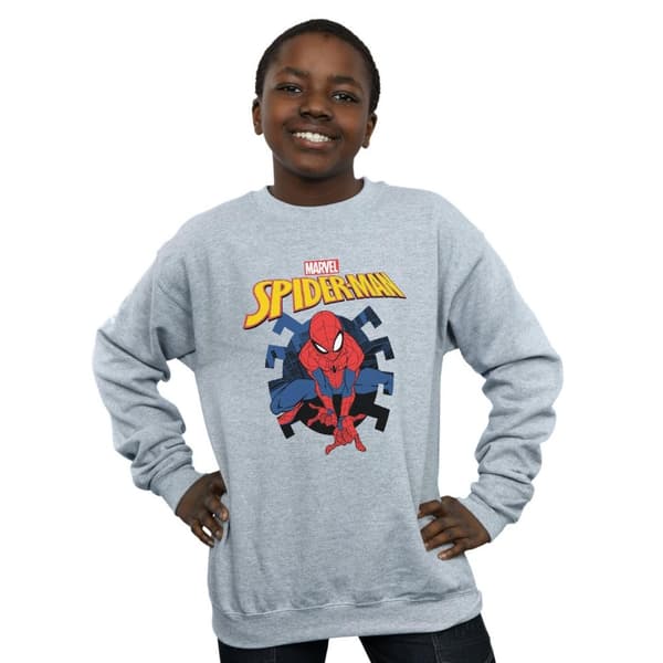 Marvel Boys Spider-Man Web Shooting Emblem Logo Sweatshirt