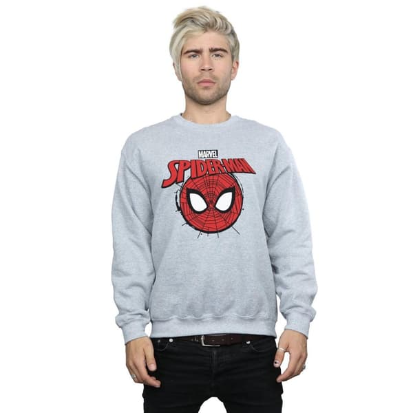 Marvel Mens Spider-Man Logo Head Sweatshirt