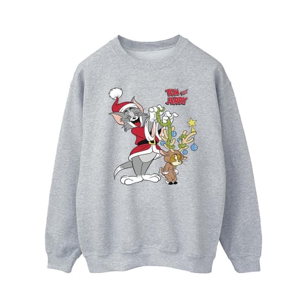 Tom & Jerry Mens Christmas Reindeer Sweatshirt