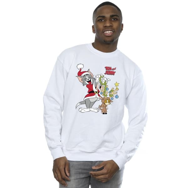 Tom & Jerry Mens Christmas Reindeer Sweatshirt
