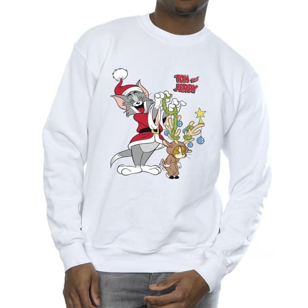 Tom & Jerry Mens Christmas Reindeer Sweatshirt