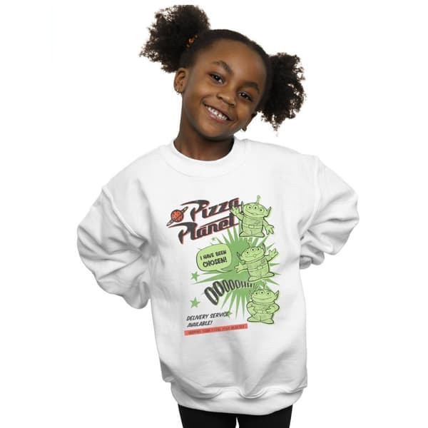 Disney Girls Toy Story 4 Pizza Planet Little Green Men Sweatshirt