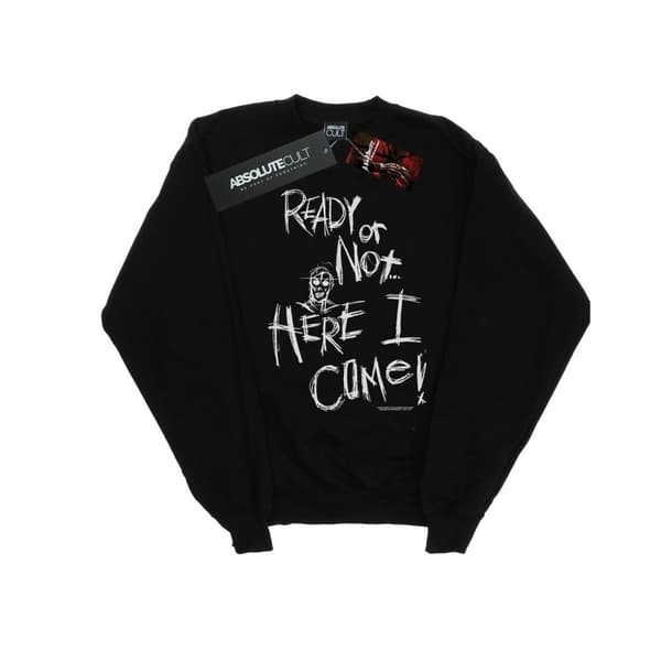A Nightmare On Elm Street Womens/Ladies Ready Or Not Sweatshirt Black S