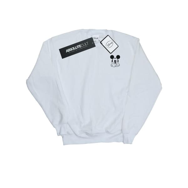 Disney Girls Mickey Mouse Dont Speak Breast Print Sweatshirt