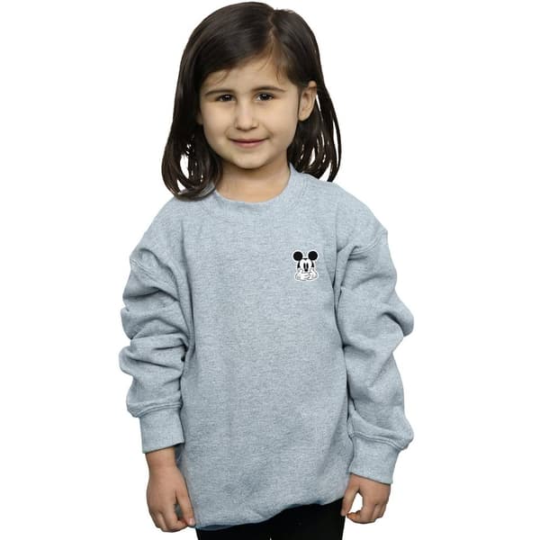 Disney Girls Mickey Mouse Dont Speak Breast Print Sweatshirt