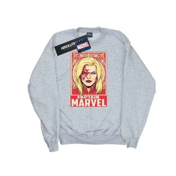 Marvel Sweatshirt med Captain Marvel-ornament för damer/kvinnor