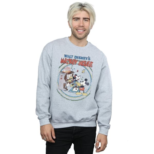 Disney Mens Mickey Mouse Piano Sweatshirt