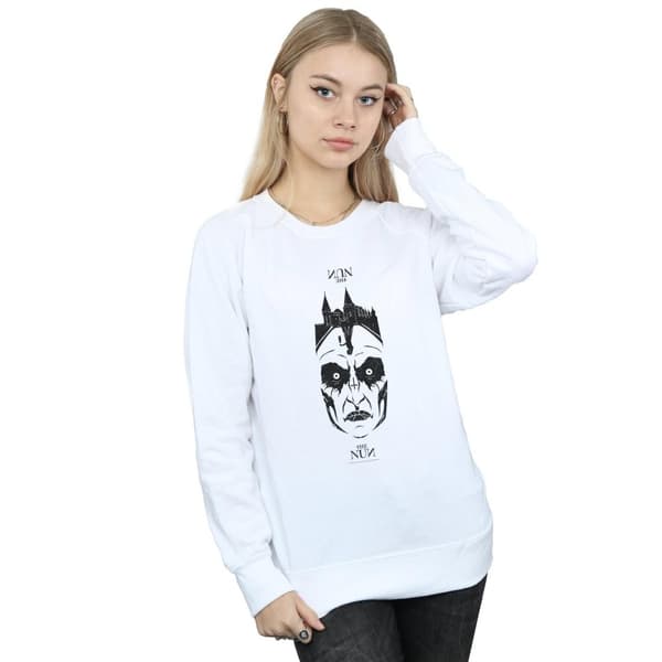 The Nun Dam/kvinnor Distressed Face Sweatshirt