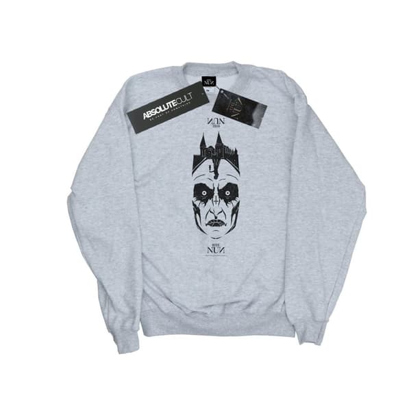 The Nun Dam/kvinnor Distressed Face Sweatshirt