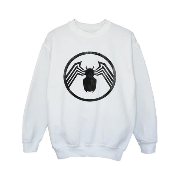 Marvel Sweatshirt med Venom-logotyp och emblem för pojkar White 3-4 Years