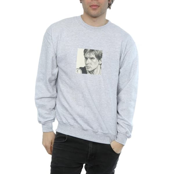 Star Wars Sweatshirt med teckningar av Han Solo, herr