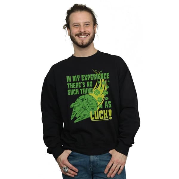 Star Wars Mens Millennium Falcon Shamrock Luck Sweatshirt