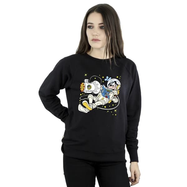 Disney Womens/Ladies Goofy Reading In Space Sweatshirt