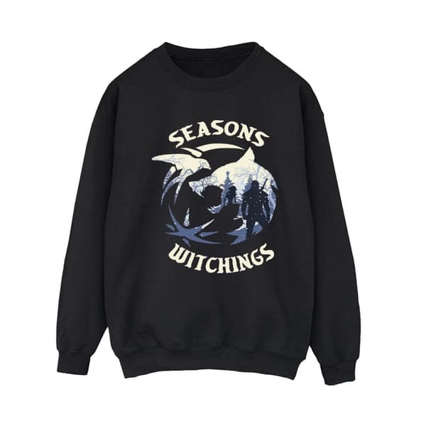 Netflix Dam/Tjej The Witcher Christmas Wolf Sweatshirt