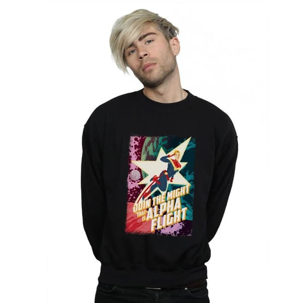 Marvel Mens Captain Marvel Alpha Flight Sweatshirt